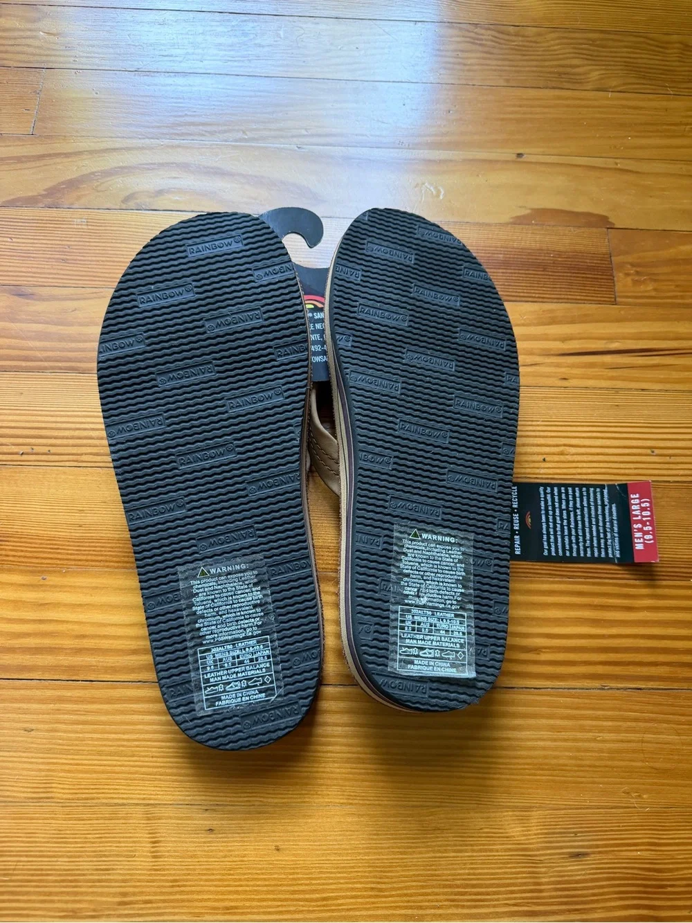 Rainbow Men’s - Double Layer Premier Leather w. Arch Support Flip Flops 9.5-10.5